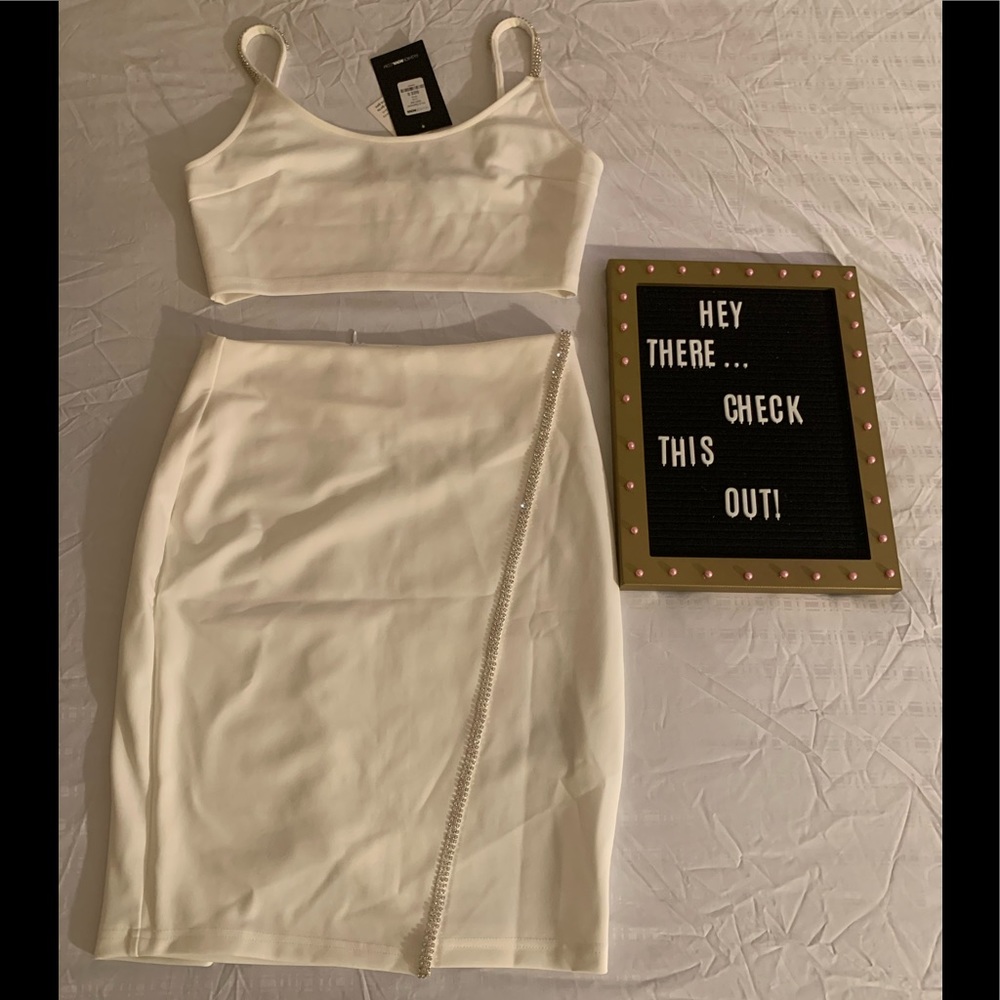 Women’s Fashion Nova 2 piece Cream Set